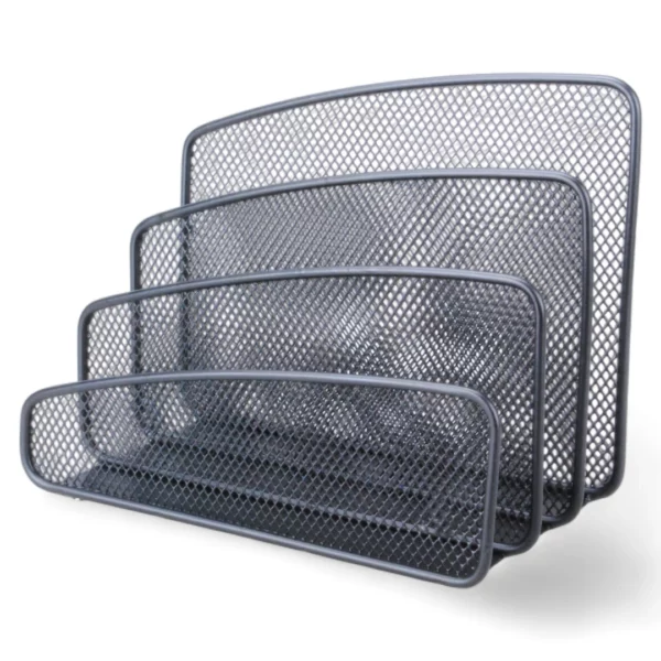 a group of wire mesh baskets