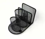 a black mesh holder with three different sizes