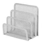 a group of metal mesh baskets
