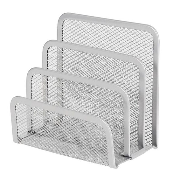 a group of metal mesh baskets