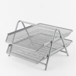 a stack of metal mesh trays
