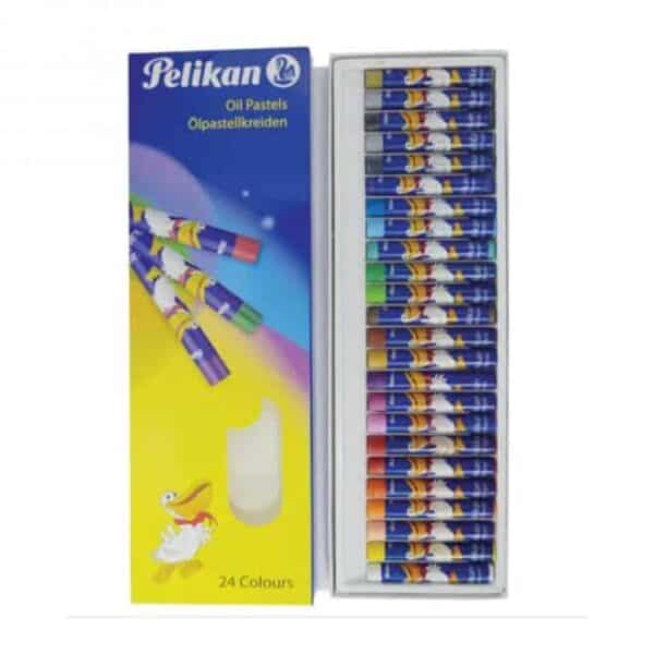 24-Color Pelikan Round Oil Pastel Set: Premium, High-Quality, Long-Lasting Coloring Pens and Pencils for Artists - Versatile and Vibrant Artistic Tool