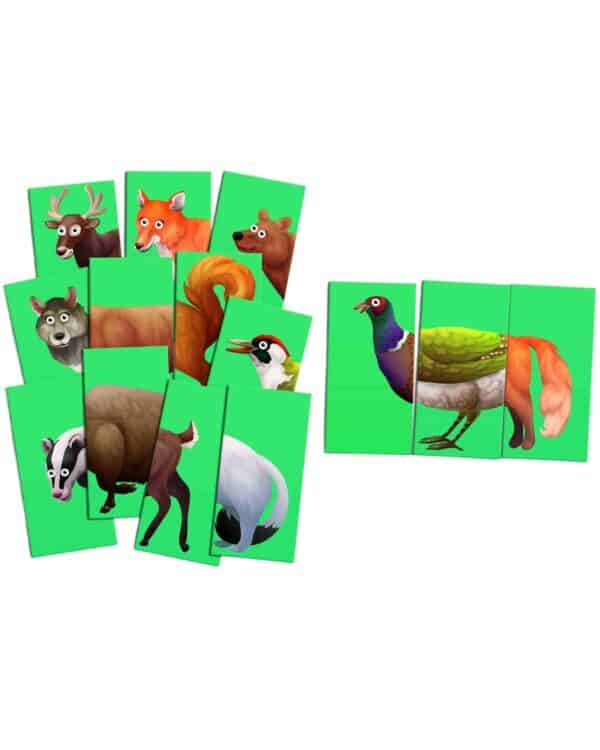 a group of cards with cartoon animals on them