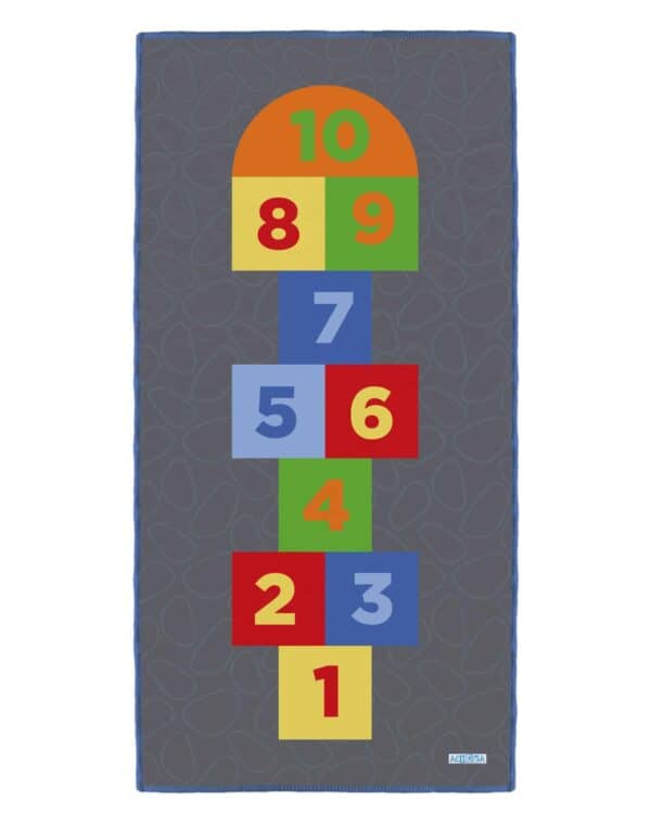 a rug with numbers on it