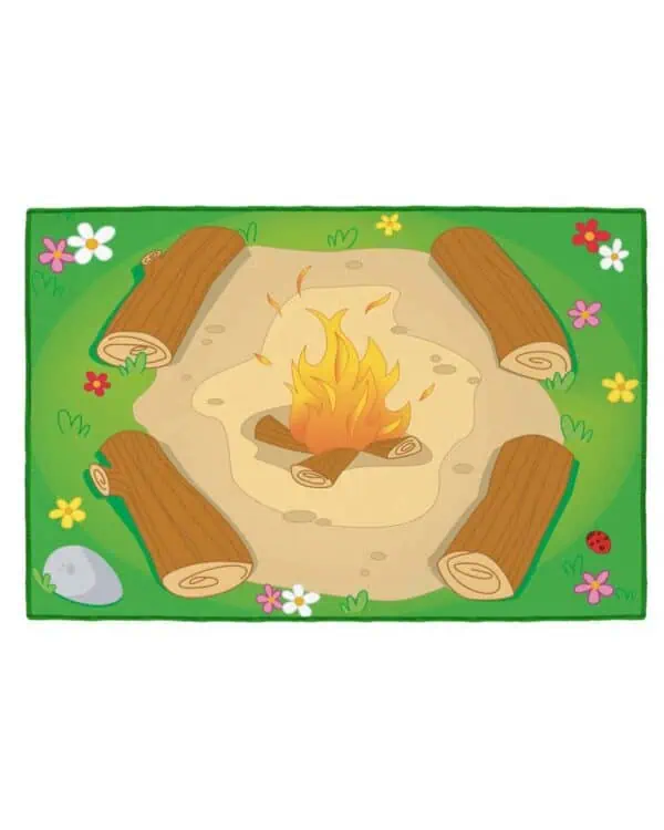 a cartoon of a campfire