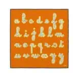 a close-up of a alphabet