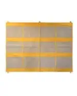 a yellow and white mesh net