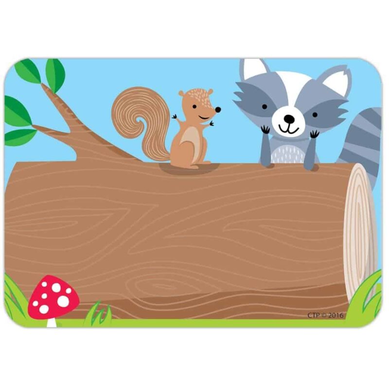 Creative teaching press these cute woodland friends labels are perfect for name tags and for use as labels around the classroom. Use them as name tags for the first day of school, field trips, open house and back-to-school night, parent visitations, class parties, new students and more! Or use these colorful labels to organize your classroom. They are perfect for labeling storage bins, folders, binders and cubbies. Perfect for use in a variety of classroom displays and themes: science, nature, outdoors, animals, and camping. Self-adhesive 3 ½" x 2 ½" 36 per package
