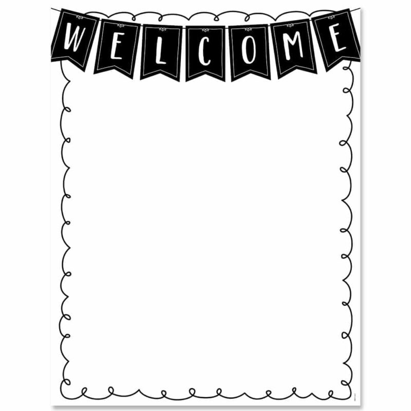 Creative teaching press use this core decor welcome chart to welcome students, parents, and faculty to the first day of school, back-to-school night, parent night, open house, and other special events!   or use this chart at a daycare, senior living residence, college dorm, or other school setting to welcome visitors and residents.   
chart measures 17" x 22"
back of chart includes reproducibles and activity ideas.  