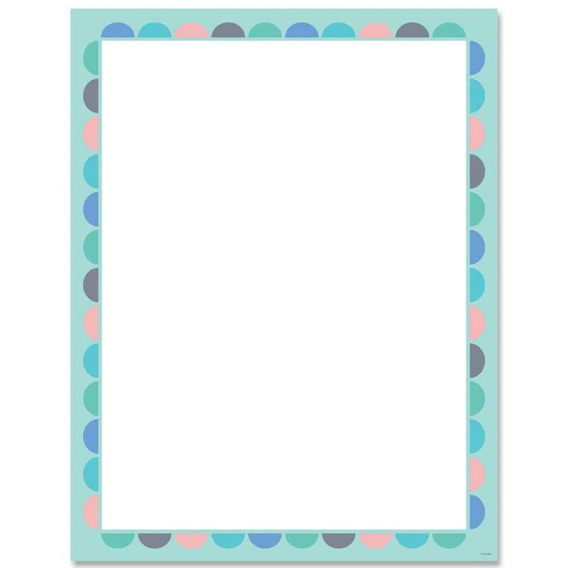 Creative teaching press this calm & cool welcome chart features fresh colors and a charming half-dot design.   it is great for a variety of settings - the classroom, an office, a , a daycare, a college dorm and more!   teacher tip: use this blank chart to make your own anchor chart!   
calm & cool is a décor collection that uses simple patterns and soft colors to evoke a feeling of calmness and to soothe the senses.   the result is a comforting classroom environment that promotes concentration, cohesiveness, and contentment. Chart measures 17" x 22"
back of chart includes reproducibles and activity ideas.