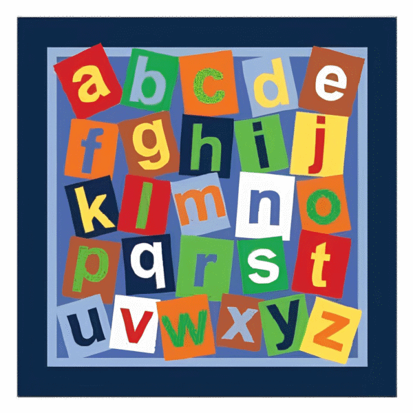 Colorful alphabet letters on background