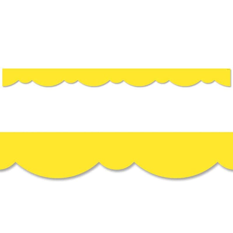 Creative teaching press yellow stylish scallops border ctp-8565