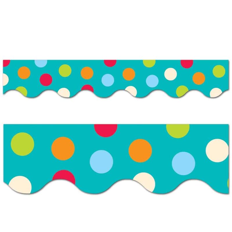 Creative teaching press add eye-catching flair to bulletin boards, doors, and common areas with this stylish border! This cheerful color palette and coordinating patterns are always in fashion and can turn any area into a dazzling designer space. 35 feet per package. Width 2 ¼"