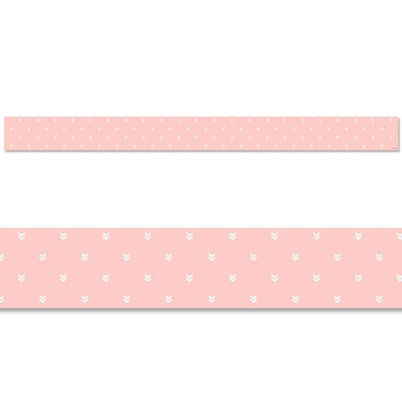 Creative teaching press a subtle pattern on a blush background gives this calm & cool mini chevrons border a serene, modern look.   this chevron border will nicely trim any bulletin board or classroom display in any type of school setting at any grade level. Also, this bulletin board border is great for use in an office, a , a college dorm, or a senior living residence.  
calm & cool is a décor collection that uses simple patterns and soft colors to evoke a feeling of calmness and soothe the senses.   the result is a comforting classroom environment that promotes concentration, cohesiveness, and contentment. 35 feet per package
width: 3"