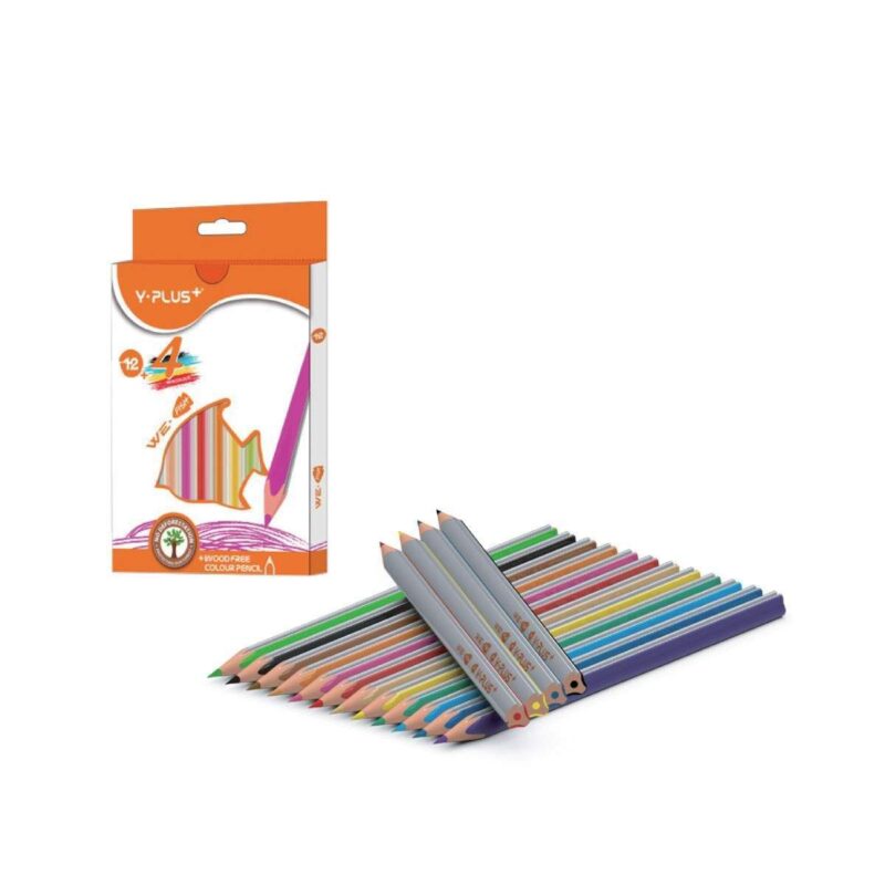 واي بلس أقلام تلوين خشب 16 لون