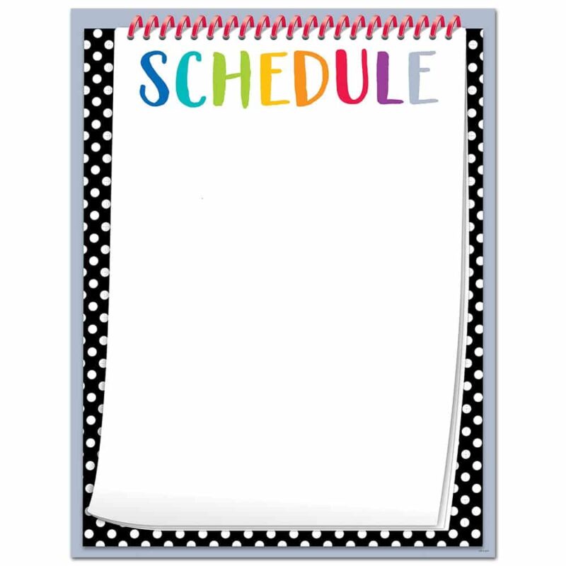 Creative teaching press bold & bright schedule chart ctp-2849