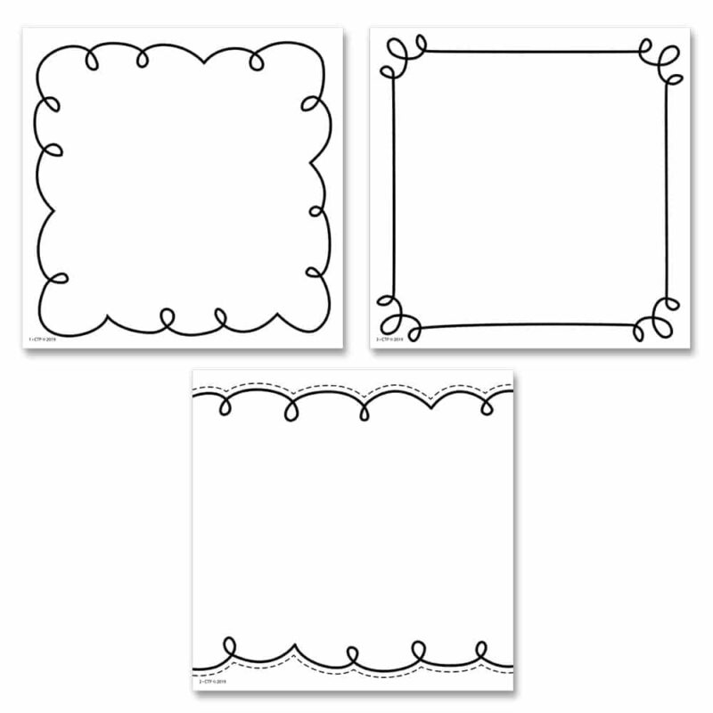 Creative teaching press the perfect go-to cut-outs!   so simple and so versatile, these loop-de-loop 6" cut-outs can be used for anything, including accenting a variety of classroom bulletin boards, labeling around the classroom, or as a part of student projects. Use them for crafting projects, displaying photos, making covers for mini books, making flash cards, creating small classroom signs, sending notes home to parents, and more!     they can be used to make quick and easy labels on cubbies, student folders, supply bins, and binders.   the possibilities are endless! 36 pieces per package
12 each of 3 designs
