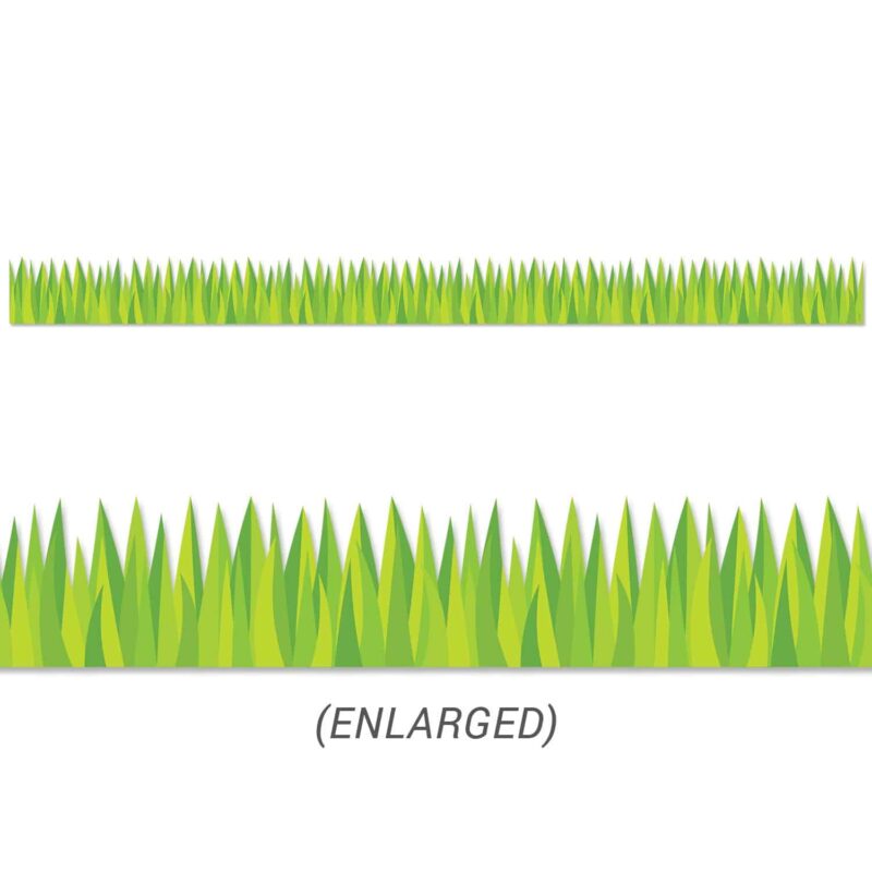 Creative teaching press bring the outdoors in with this grass border.   use this green grass to trim a variety of bulletin boards with outdoor scenes such as  on a farm, in a garden, in a backyard, and in a forest.   great for displays about nature, science, camping, and plants.   35 feet per package
width: 2¾"