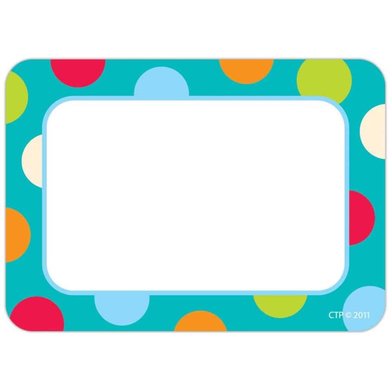 Creative teaching press these fun labels are great as name tags for visitors, new students, trips, parties, orientations and visitations, or to label storage areas, folders, and books. Self-adhesive 36 name tags per package 3 ½" x 2 ½"