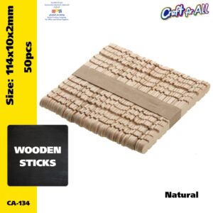  Popsicle Sticks, 50PCS Natural Wooden Popsicle Sticks