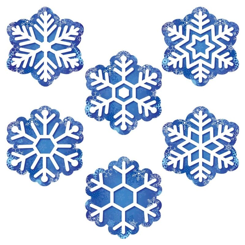 Creative teaching press dress up bulletin boards, rooms, hallways, and common areas with our snowflakes cut-outs. These versatile cut-outs are perfect for crafting projects, game pieces, holiday and seasonal decorating, writing notes or invitations, memory & sorting games, door or cubby tags, and more! They are double-sided making them perfect for hanging or displaying in a window. Our snowflake cut-outs are perfect for creating a winter flurry display all season long. Cut-outs measure 6" x 6" 36 per package 6 designs double sided mix and match our designer themes with fun accents in your classroom to create a colorful working environment for your students. For more ideas visit our creative galleries.