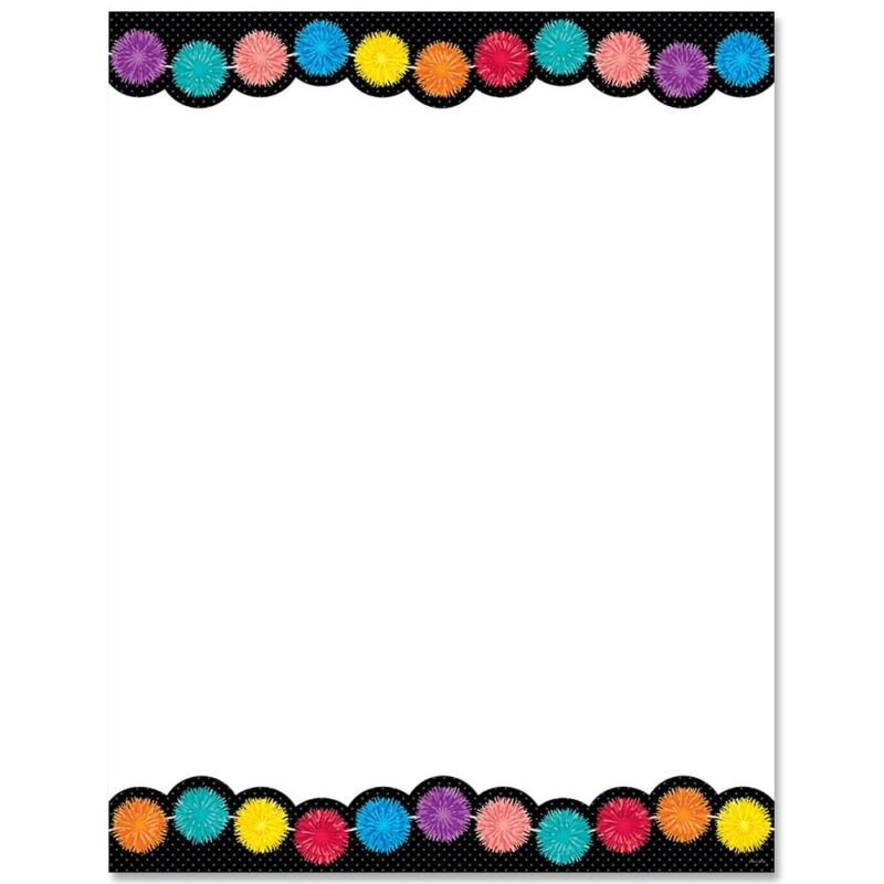 Creative teaching press the bright colors and cheerful design of this poms blank chart is great for a variety of settings, including the classroom, an office, a , a daycare, a college dorm, and more! This blank chart is perfect for making classroom signs and posting classroom messages!   teacher tip: use this blank chart to make your own anchor chart!   
chart measures 17" x 22"
back of chart includes reproducibles and activity ideas.  