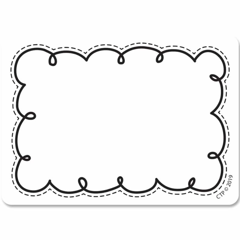 Creative teaching press these adhesive loop-de-loop labels are great to use at school, home, and the office!   use them as name tags for first day of school, field trips, open house, back-to-school night, parent visitations, class parties, and more!   these sticker labels are also perfect for organizing around the classroom or an office.   use them for labeling supply bins, storage containers, book libraries, binders, folders, drawers, and more.   self-adhesive
3½" x 2½"
36 per package