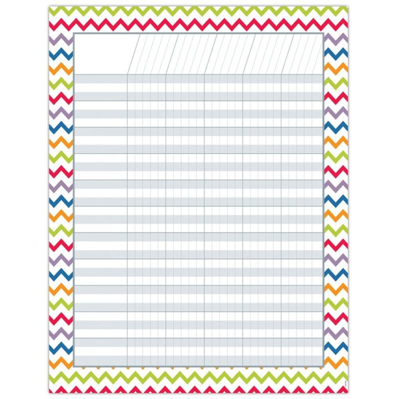 Creative teaching press help students keep track of their progress with this incentive chart in the hot, new chevron pattern! Use with ctp 7156 bugs hot spots stickers! Measures 17" x 22".