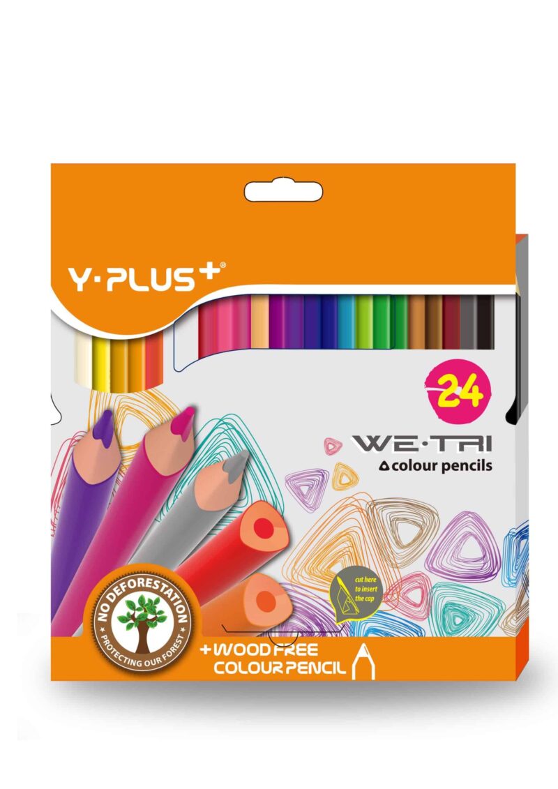 Y-plus wooden colored pencils, 24 colours