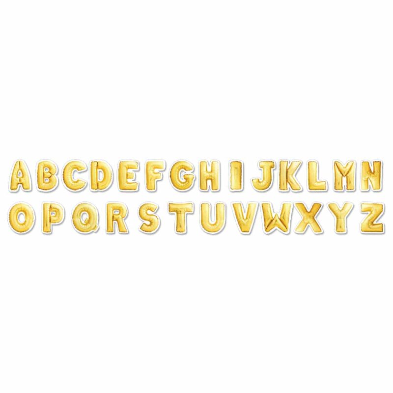 Creative teaching press bring a modern flair to projects and bulletin boards with these gold mylar balloon 2" uppercase letter stickers. The trendy design is perfect for a variety of classroom, school, office, and home uses. These fun sticker letters make creating personalized notes, posters, letters, and labels as easy as a-b-c! They can be used for birthday cards, signs, school projects, crafts, scrapbooks, and more! Uppercase letters only
74 letters per package
approx. 2" x 2"
acid-free
coordinates with so much pun! Products.