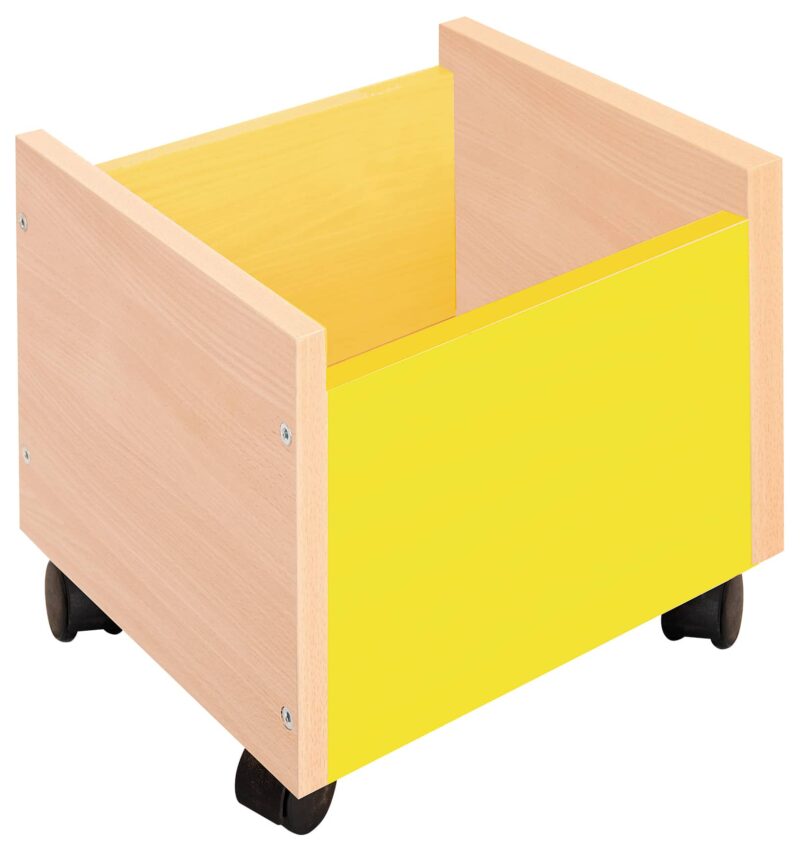 Moje bambino container on wheels yellow