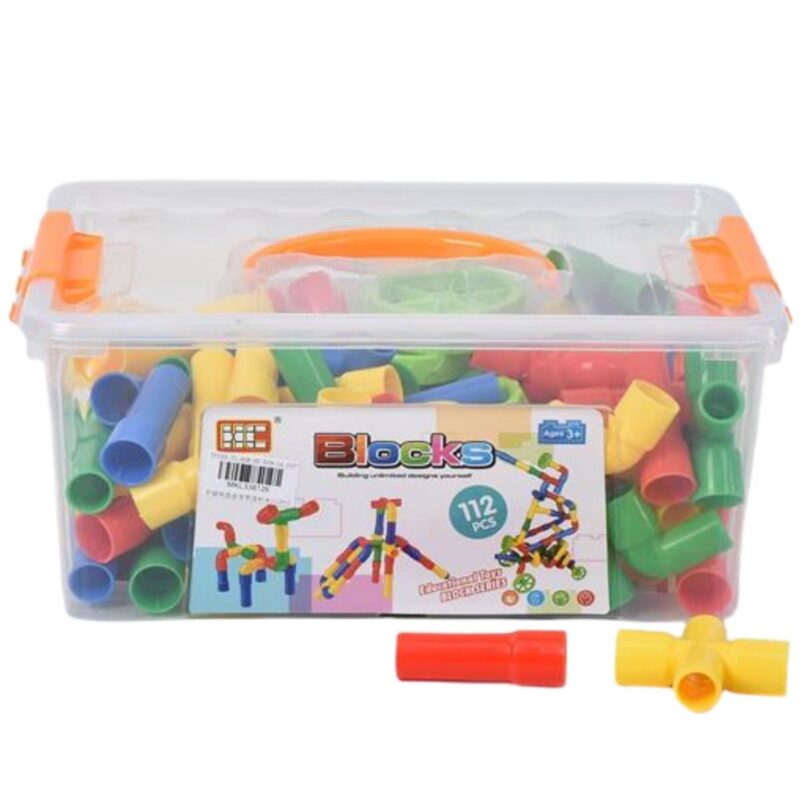 Mkt educational plastic pipes with accessories 112 pcs