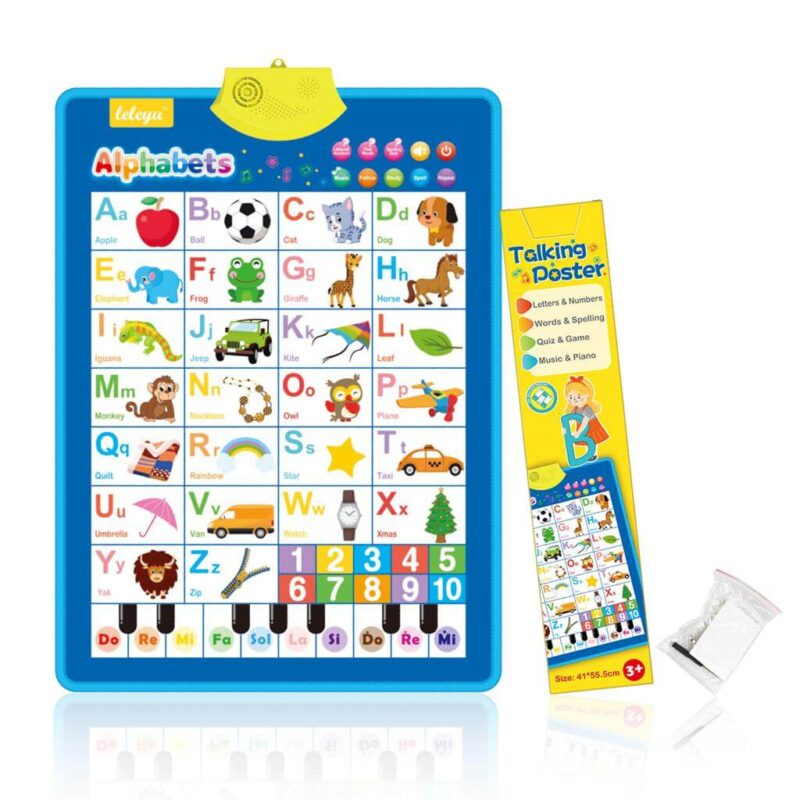 Mkt kids educational toy electronic interactive alphabet music wall chart talking poster electronic interactive alphabet