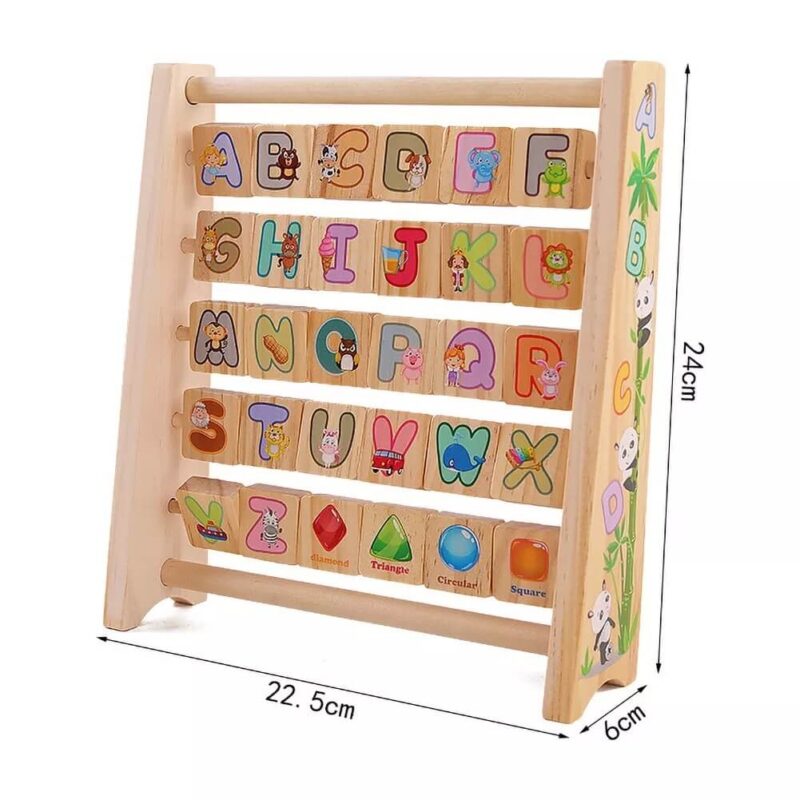 Mkt creative multi-functional wooden children toys board racks cognitive alphabet and animal
