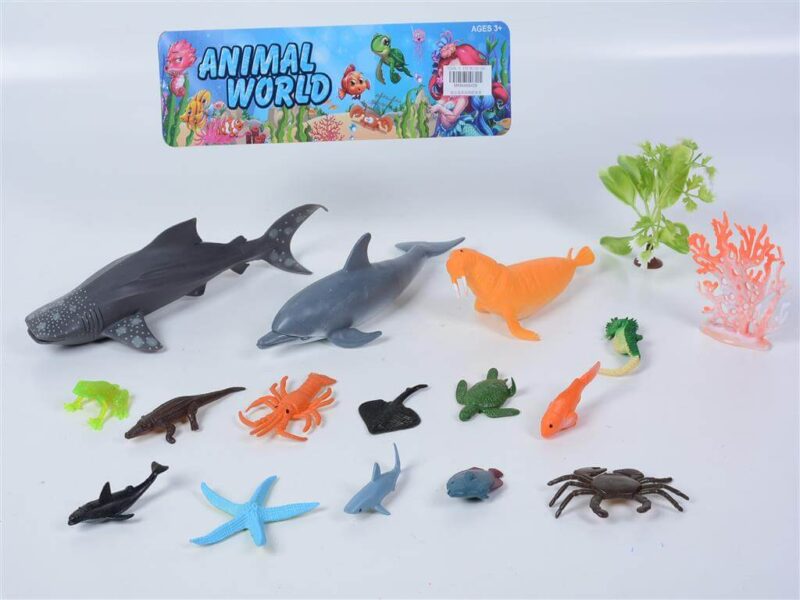 Mkt kids plastic marine animals ocean 14 pcs