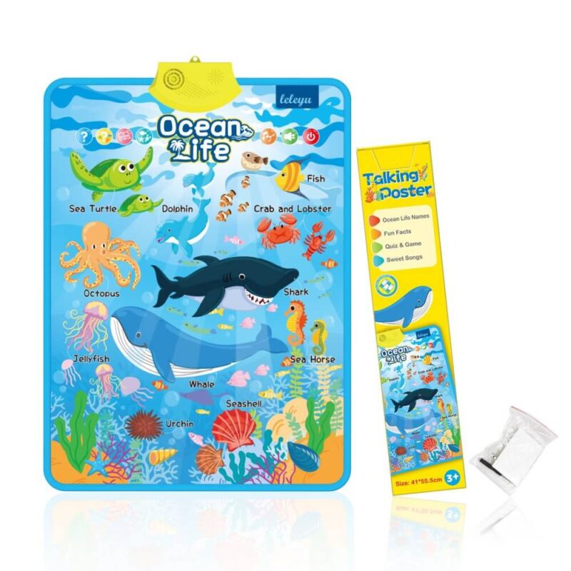 Mkt ocean animals interactive talking learning poster