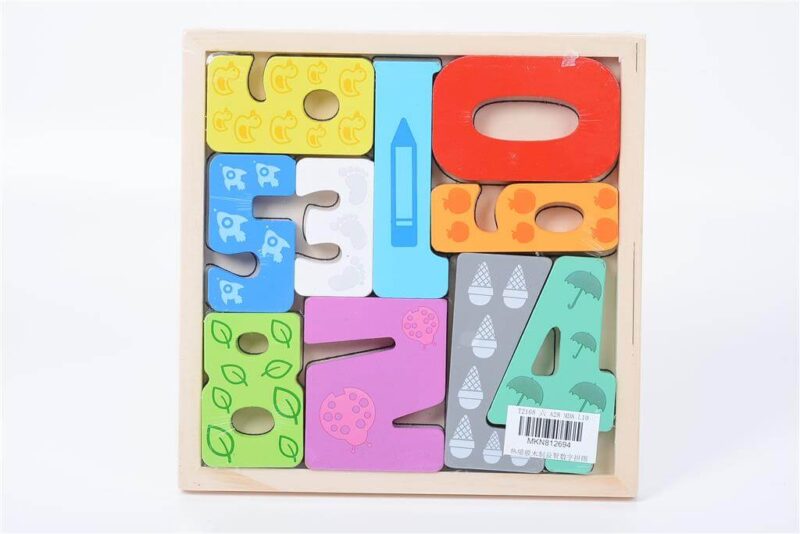 Mkt colorful 3d number puzzle has soft color, the wood are made of green and healthy wood and does not hurt hand