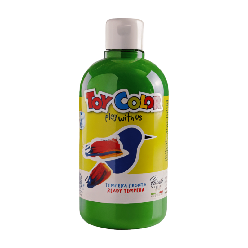 Toy color this super-washable ready-mixed tempera paint has been created specifically for children"s use as it is safe and easy to clean from hands and clothes 500 ml bottle of ready-to-use tempera, particularly suitable for children and easily washable from hands and many fabrics.