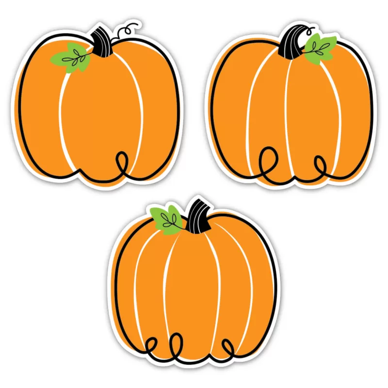 Creative teaching press <p>these doodle pumpkin 6" designer cut-outs are perfect for accenting a variety of classroom displays, bulletin boards, and student projects. The cut-outs can also be used for writing notes or invitations, student book covers, displaying photos or student work, door or cubby tags, classroom projects, and more! </p><ul><li>36 pieces per package</li><li>12 each of 3 designs</li></ul>