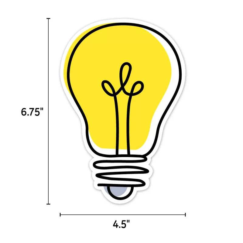 Creative teaching press <p>brighten up bulletin boards, rooms, hallways, and common areas with the whimsical doodle lightbulb 6" designer cut-outs. The cut-outs can also be used for writing notes or invitations, student book covers, displaying photos or student work, door or cubby tags, classroom projects, and more! </p><ul><li>36 pieces per package</li><li>single design</li></ul>