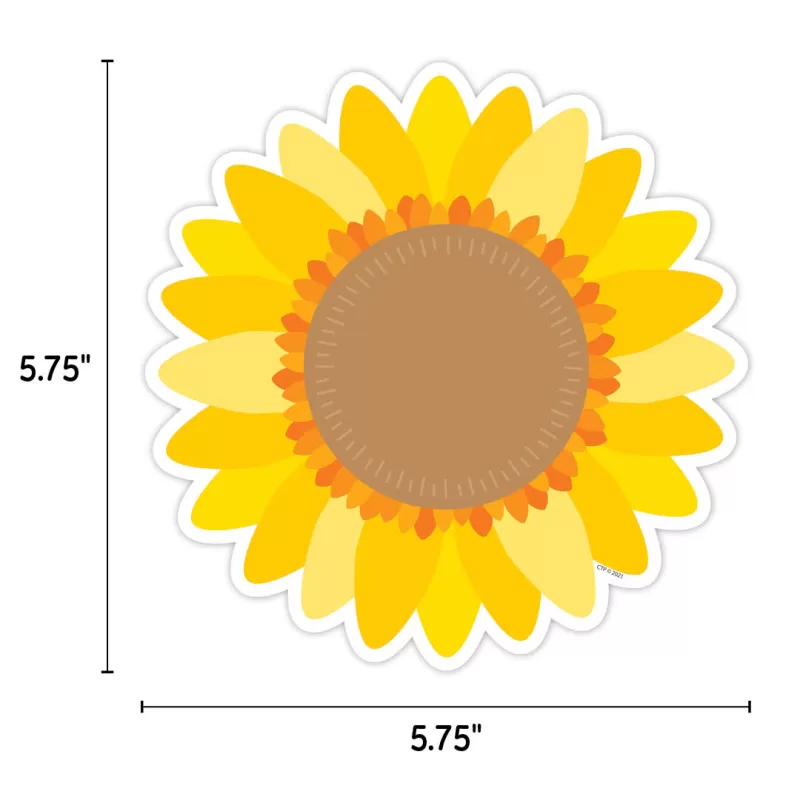 Creative teaching press sunflower 6" designer cut-outs