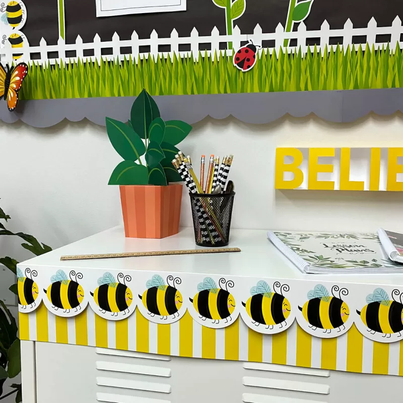 Creative teaching press <p>check out what all the buzz is about! This bees ez border features playful bees that will create a fun way to edge any bulletin board or classroom display. These new ez borders come in smaller strips, which are easier to manage and store. Each package comes with enough borders to complete 2 full bulletin boards. </p><ul><li>24, 24 inch strips</li><li>48 feet per package</li><li>width 3"</li></ul>