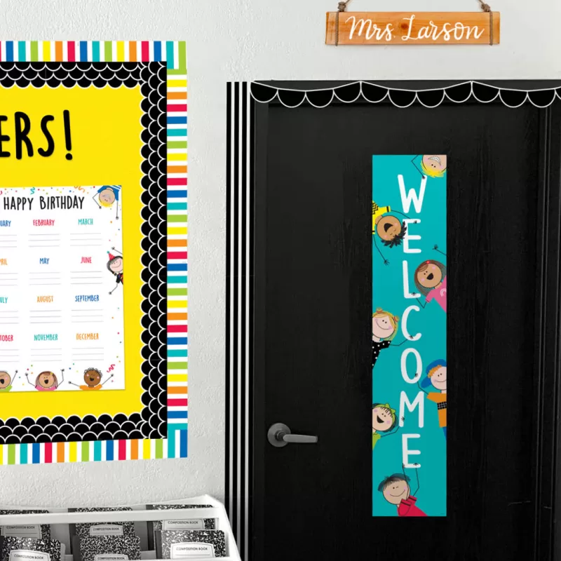 Creative teaching press <p>create a friendly and fun environment with this stick kids welcome banner. This versatile 2-sided banner features a different message on each side—side 1: “welcome” and side 2: “together we can do great things! ” it can be used during back-to-school to welcome students and parents then flipped over for a motivational message the rest of the school year. </p><p>the fully assembled banner measures over 3 feet wide! </p><ul><li>2-sided</li><li>8" x 39"</li></ul>