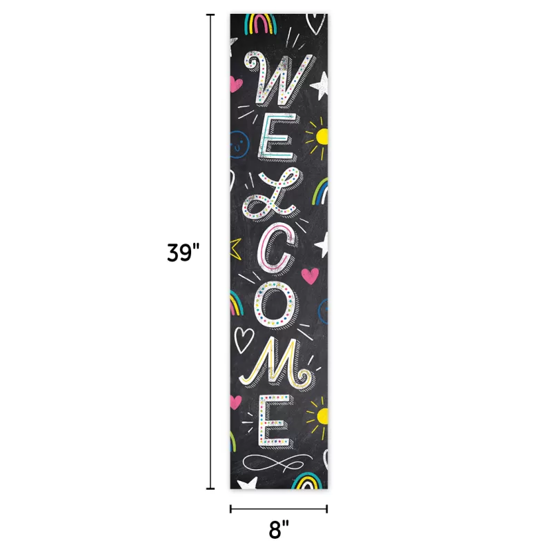 Creative teaching press <p>this vibrant and versatile 2-sided banner features a different message on each side—side 1: “welcome” and side 2: “be original. ” it can be used during back-to-school to welcome students and parents then flipped over for a motivational message the rest of the school year. </p><p>the fully assembled banner measures over 3 feet wide! </p><p>2-sided</p>