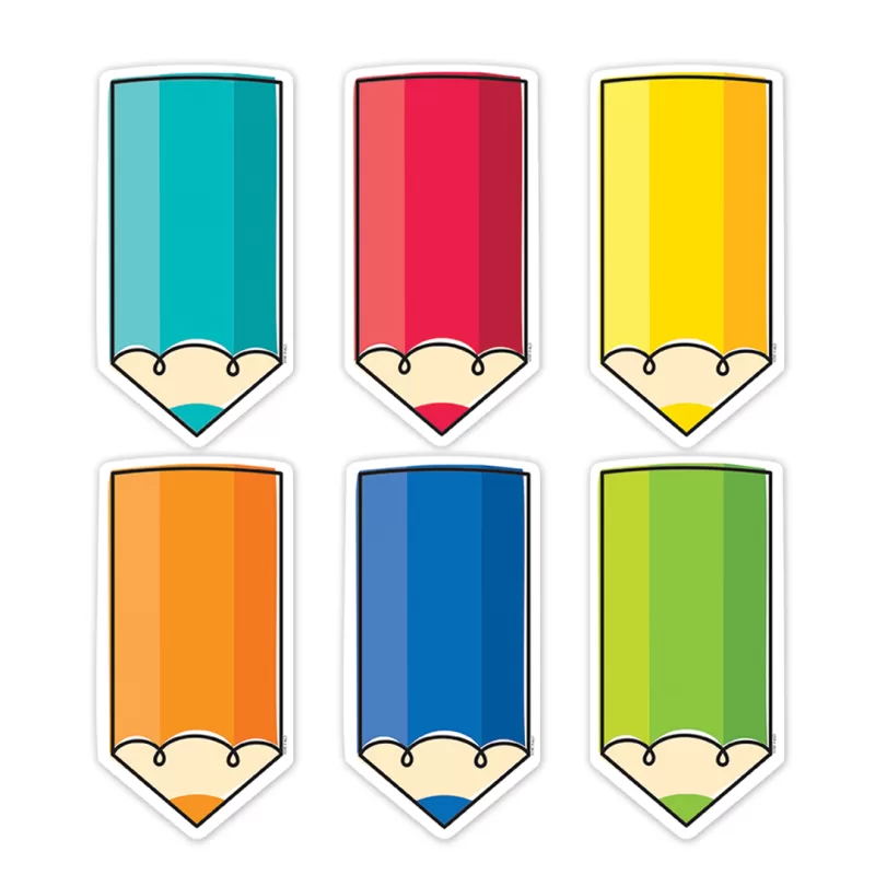 Creative teaching press <p>bring a rainbow of color to the walls of your learning environment with the big, chunky pencils in the colorful doodle pencils 6" designer cut-outs. Use these versatile cut-outs for crafting projects, displaying artwork, making covers for mini books, making flash cards, creating small classroom signs, sending notes home to parents, and more! They also make great labels on cubbies, student folders, supply bins, and binders. </p><p>72 per package</p><p>12 each of 6 designs</p>