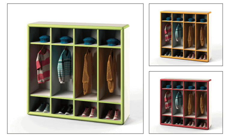 Yucai wood storage for cloths 4 + 8 compartments
