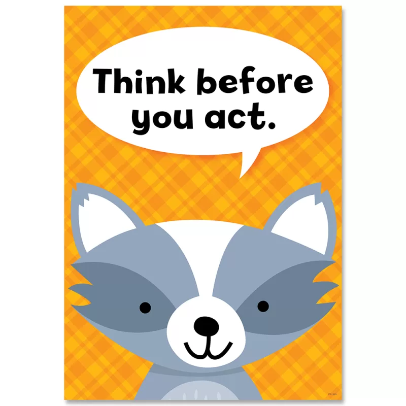 Creative teaching press think before you act. Inspire u poster (wf)
