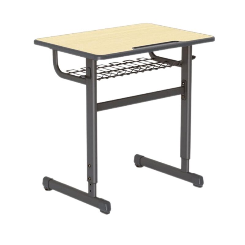 Yucai student desk with adjustable height with mesh basket