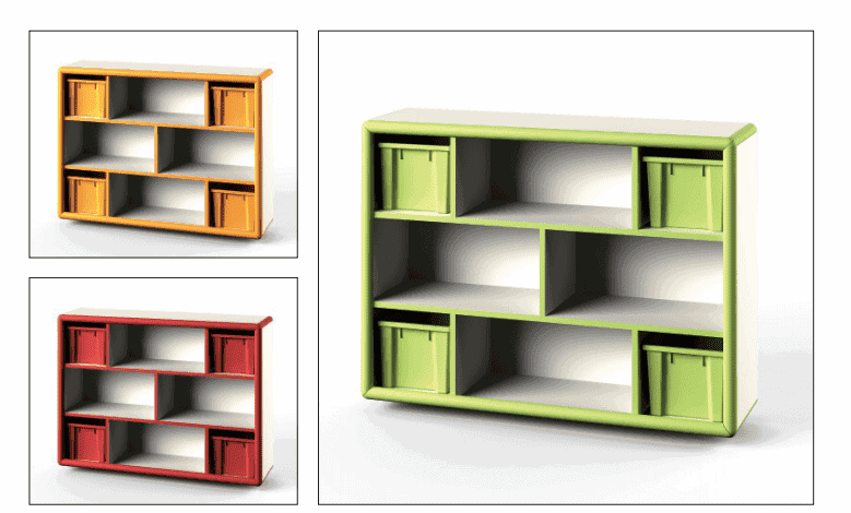 Yucai wood storage cabinet for articles 8 compartments