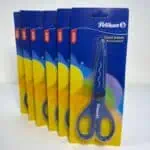 Colorful school scissors for children, 6-inch wave design, perfect for classroom use and learning activities.